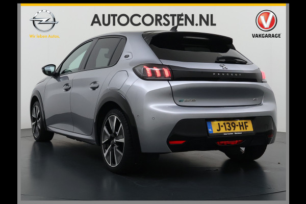 Peugeot e-208 EV GT 350 50 kWh SOH 89% Adap.Cruise 3D-Navi Stoelverwarming 360°Camera Apple Carplay Android Auto Ecc Pdc Privacy Glas Led Isofix DAB Lane Assist Keyless DAB+ 1e Eigenaar Dealeronderhouden Origineel Nederlandse Auto