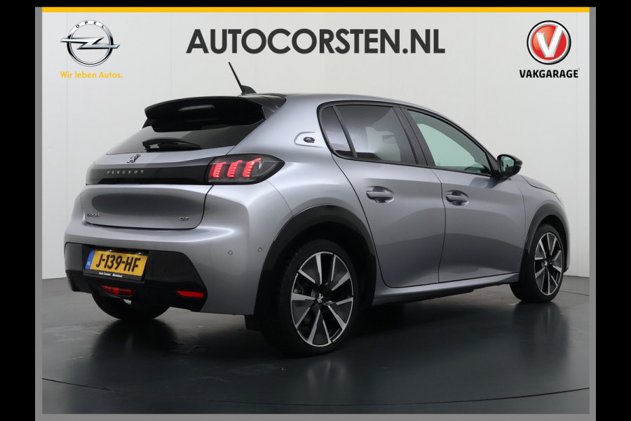 Peugeot e-208 EV GT 350 50 kWh SOH 89% Adap.Cruise 3D-Navi Stoelverwarming 360°Camera Apple Carplay Android Auto Ecc Pdc Privacy Glas Led Isofix DAB Lane Assist Keyless DAB+ 1e Eigenaar Dealeronderhouden Origineel Nederlandse Auto