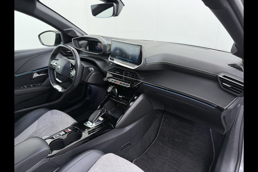 Peugeot e-208 EV GT 350 50 kWh SOH 89% Adap.Cruise 3D-Navi Stoelverwarming 360°Camera Apple Carplay Android Auto Ecc Pdc Privacy Glas Led Isofix DAB Lane Assist Keyless DAB+ 1e Eigenaar Dealeronderhouden Origineel Nederlandse Auto