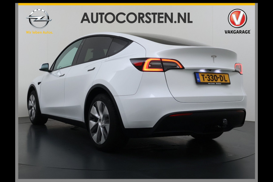 Tesla Model Y RWD 300PK LFP Accu SOH 92,5% Trekhaak Warmtepomp Leder Navi Ecc Adap.Cruise Panoramadak Camera's Stuur+Stoelverwarming Led Traffic-Aware Cruise Control Toybox Elek.Achterklep 1.600KG Trekgewicht 1e Eigenaar Origineel Nederlandse Auto