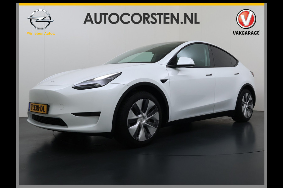 Tesla Model Y RWD 300PK LFP Accu SOH 92,5% Trekhaak Warmtepomp Leder Navi Ecc Adap.Cruise Panoramadak Camera's Stuur+Stoelverwarming Led Traffic-Aware Cruise Control Toybox Elek.Achterklep 1.600KG Trekgewicht 1e Eigenaar Origineel Nederlandse Auto