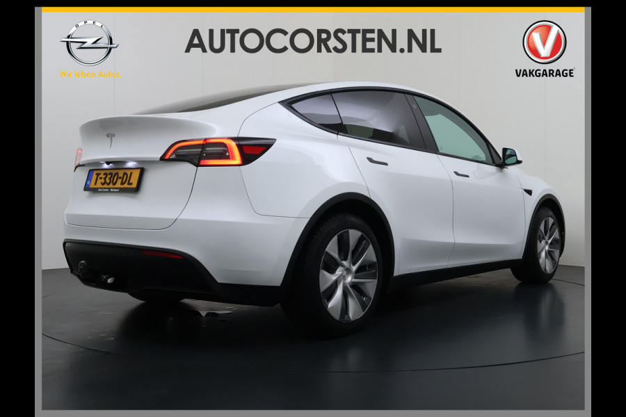 Tesla Model Y RWD 300PK LFP Accu SOH 92,5% Trekhaak Warmtepomp Leder Navi Ecc Adap.Cruise Panoramadak Camera's Stuur+Stoelverwarming Led Traffic-Aware Cruise Control Toybox Elek.Achterklep 1.600KG Trekgewicht 1e Eigenaar Origineel Nederlandse Auto