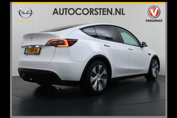 Tesla Model Y RWD 300PK LFP Accu SOH 92,5% Trekhaak Warmtepomp Leder Navi Ecc Adap.Cruise Panoramadak Camera's Stuur+Stoelverwarming Led Traffic-Aware Cruise Control Toybox Elek.Achterklep 1.600KG Trekgewicht 1e Eigenaar Origineel Nederlandse Auto