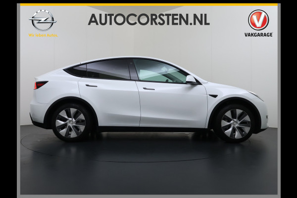 Tesla Model Y RWD 300PK LFP Accu SOH 92,5% Trekhaak Warmtepomp Leder Navi Ecc Adap.Cruise Panoramadak Camera's Stuur+Stoelverwarming Led Traffic-Aware Cruise Control Toybox Elek.Achterklep 1.600KG Trekgewicht 1e Eigenaar Origineel Nederlandse Auto