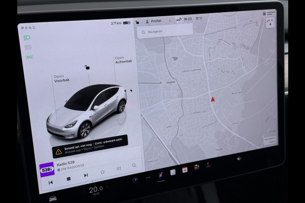 Tesla Model Y RWD 300PK LFP Accu SOH 92,5% Trekhaak Warmtepomp Leder Navi Ecc Adap.Cruise Panoramadak Camera's Stuur+Stoelverwarming Led Traffic-Aware Cruise Control Toybox Elek.Achterklep 1.600KG Trekgewicht 1e Eigenaar Origineel Nederlandse Auto