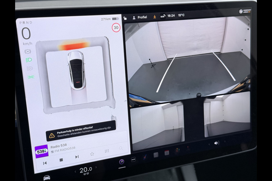 Tesla Model Y RWD 300PK LFP Accu SOH 92,5% Trekhaak Warmtepomp Leder Navi Ecc Adap.Cruise Panoramadak Camera's Stuur+Stoelverwarming Led Traffic-Aware Cruise Control Toybox Elek.Achterklep 1.600KG Trekgewicht 1e Eigenaar Origineel Nederlandse Auto