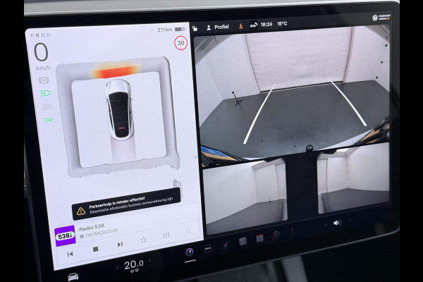 Tesla Model Y RWD 300PK LFP Accu SOH 92,5% Trekhaak Warmtepomp Leder Navi Ecc Adap.Cruise Panoramadak Camera's Stuur+Stoelverwarming Led Traffic-Aware Cruise Control Toybox Elek.Achterklep 1.600KG Trekgewicht 1e Eigenaar Origineel Nederlandse Auto