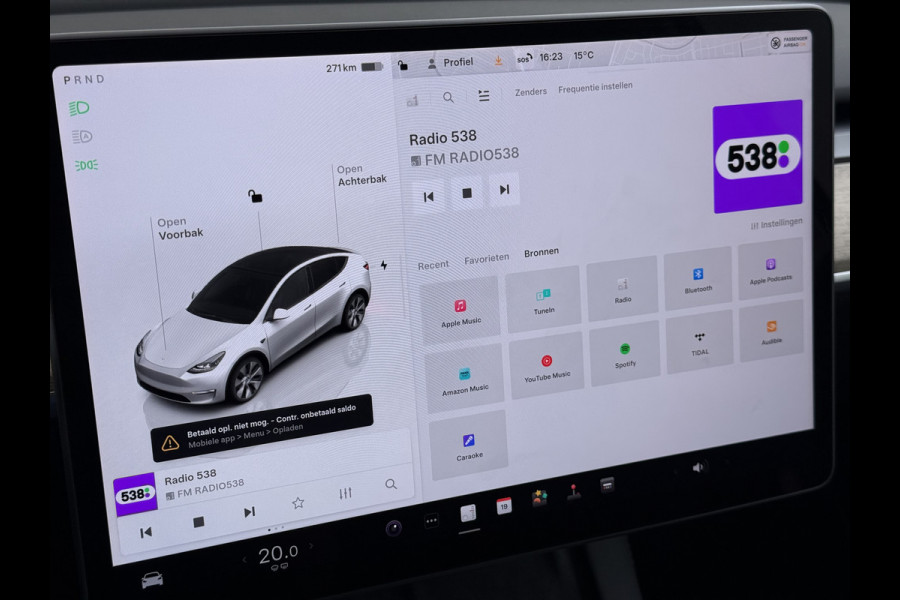 Tesla Model Y RWD 300PK LFP Accu SOH 92,5% Trekhaak Warmtepomp Leder Navi Ecc Adap.Cruise Panoramadak Camera's Stuur+Stoelverwarming Led Traffic-Aware Cruise Control Toybox Elek.Achterklep 1.600KG Trekgewicht 1e Eigenaar Origineel Nederlandse Auto