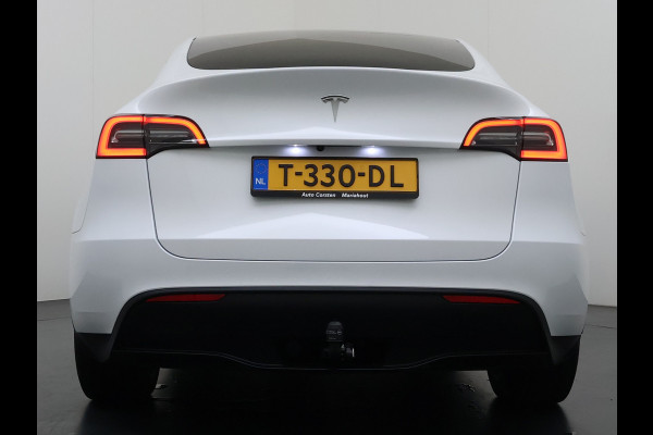 Tesla Model Y RWD 300PK LFP Accu SOH 92,5% Trekhaak Warmtepomp Leder Navi Ecc Adap.Cruise Panoramadak Camera's Stuur+Stoelverwarming Led Traffic-Aware Cruise Control Toybox Elek.Achterklep 1.600KG Trekgewicht 1e Eigenaar Origineel Nederlandse Auto