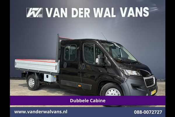 Peugeot Boxer 2.2 Blue HDi 140pk Pick-up 7 Persoons Dubbele cabine open laadbak Euro6 Airco | 7-Zits | 3000kg trekvermogen / 1253kg laadvermogen