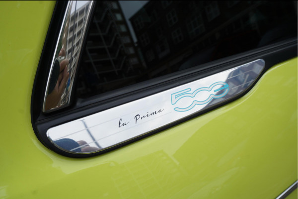Fiat 500 e La Prima | Ultra Luxe | Leer | Panorama | Adaptive cruise + Lane | Apple Carplay | 17inck Sportvelgen | Full LED | Acid Yellow