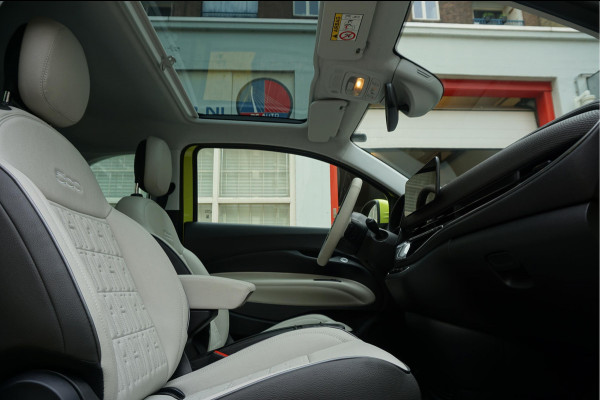 Fiat 500 e La Prima | Ultra Luxe | Leer | Panorama | Adaptive cruise + Lane | Apple Carplay | 17inck Sportvelgen | Full LED | Acid Yellow