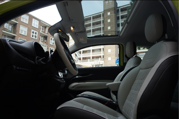 Fiat 500 e La Prima | Ultra Luxe | Leer | Panorama | Adaptive cruise + Lane | Apple Carplay | 17inck Sportvelgen | Full LED | Acid Yellow