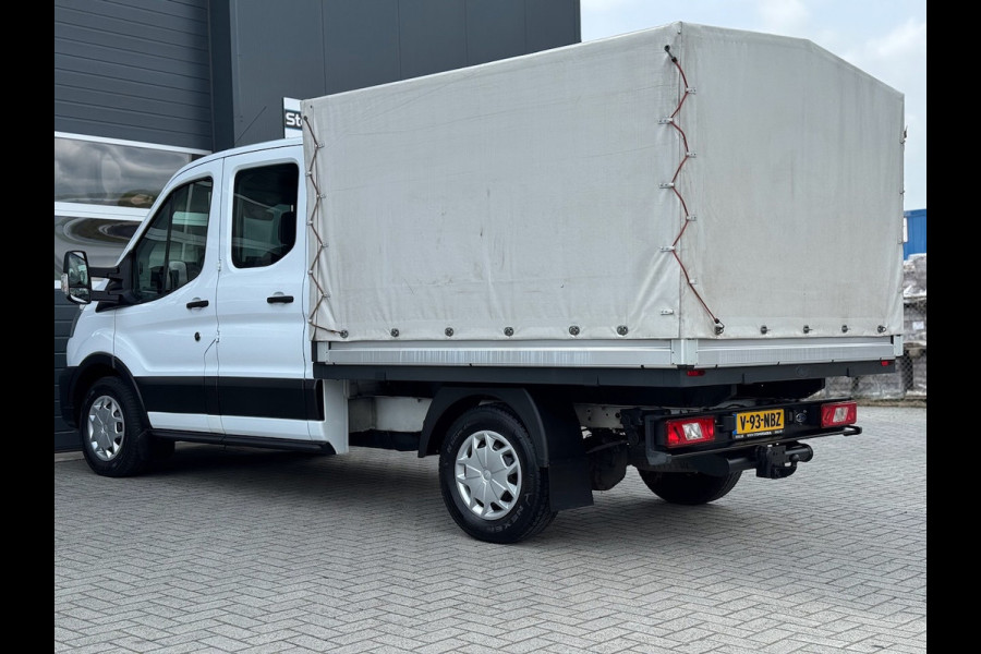 Ford Transit 350 2.0 TDCI L2H1 DC 4WD | Huif | CarPlay | Navi | Cruise | 7-persoons | Standkachel | Airco | Trekhaak | AWD 4x4