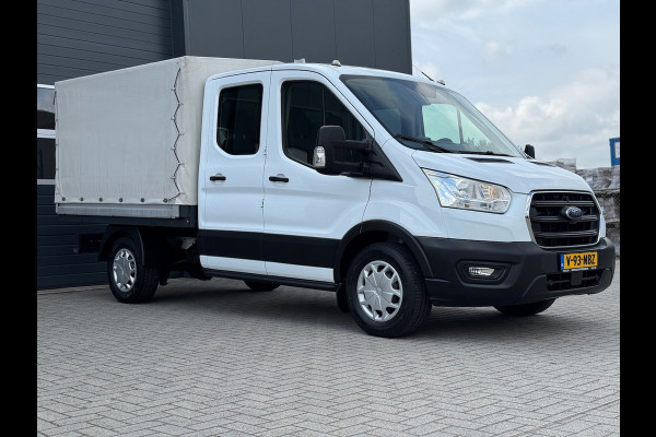 Ford Transit 350 2.0 TDCI L2H1 DC 4WD | Huif | CarPlay | Navi | Cruise | 7-persoons | Standkachel | Airco | Trekhaak | AWD 4x4