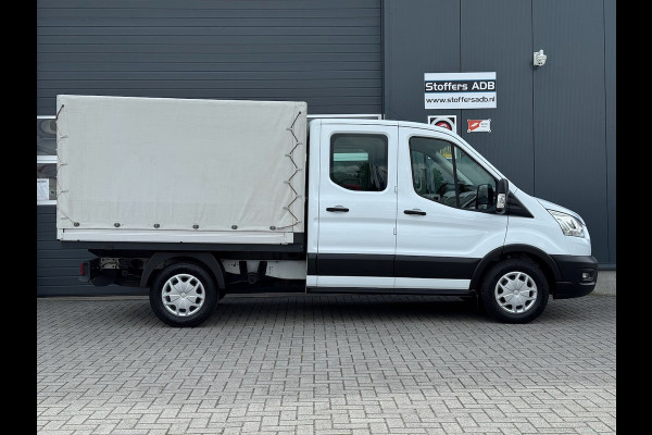Ford Transit 350 2.0 TDCI L2H1 DC 4WD | Huif | CarPlay | Navi | Cruise | 7-persoons | Standkachel | Airco | Trekhaak | AWD 4x4