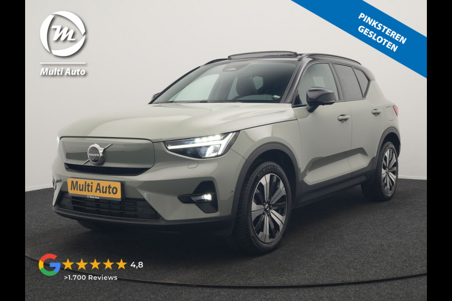 Volvo XC40 Recharge Ultimate 67 kWh 231pk Dealer O.H. | Trekhaak Af Fabriek | Panodak | Adaptive Cruise | 360 Camera | Harman / Kardon | Warmtepomp | Sportstoelen Memory & Verwarmd | Keyless | Blis | Stuur Verwarmd | Google Assistent | DAB |