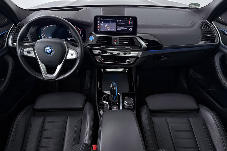 BMW iX3 High Executive 80 kWh M-pakket (1e eigenaar, NL-auto, Dealer OnderH, Panoramadak, Navi Pro, Leder, StoelV, Etc)