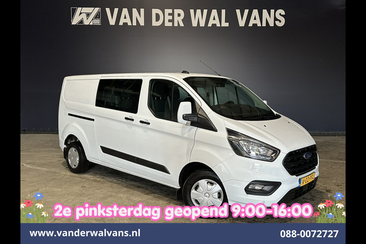 Ford Transit Custom 2.0 TDCI 131pk L2H1 Dubbele Cabine Euro6 Airco | 6-Zits | LED | Cruisecontrol | Parkeersensoren Achterklep, 2800kg trekvermogen