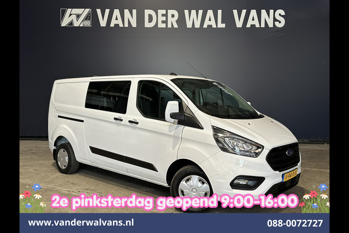 Ford Transit Custom 2.0 TDCI 130pk L2H1 Dubbele Cabine Euro6 Airco | 5-Zits | Navigatie | Apple Carplay | LED | Cruisecontrol Android Auto, Stoelverwarming, Parkeersensoren, Achterklep