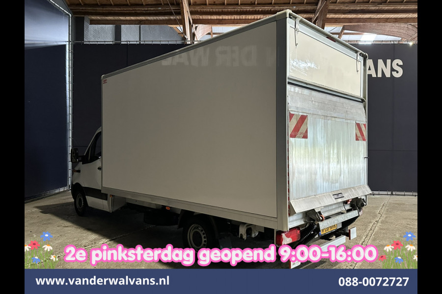 Mercedes-Benz Sprinter 314CDI 143pk Automaat Bakwagen 21m3 KUUB Laadklep Zijdeur Euro6 Airco | Bijrijdersbank Lat om Lat betimmering, Leder