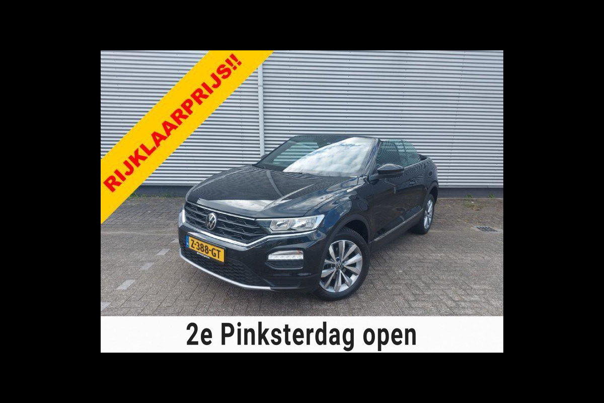 Volkswagen T-Roc Cabrio 1.0 TSI Style Carplay/Audio/Navigatie, parkcontrol, adap.Cruise, windscherm,stoelverwarming,