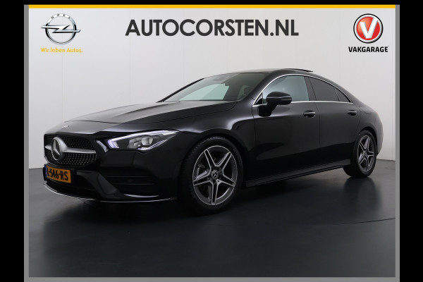 Mercedes-Benz CLA-Klasse 180 Automaat AMG Business Solution Panoramadak Camera Widescreen cockpit Apple Carplay Android Auto Navi Pdc Cruise Control Stoe Privacy Glas Lmv Led DAB Licht en zichtpakket Premium pakket Dealeronderhouden 1e Eigenaar Origineel Nederlandse Auto