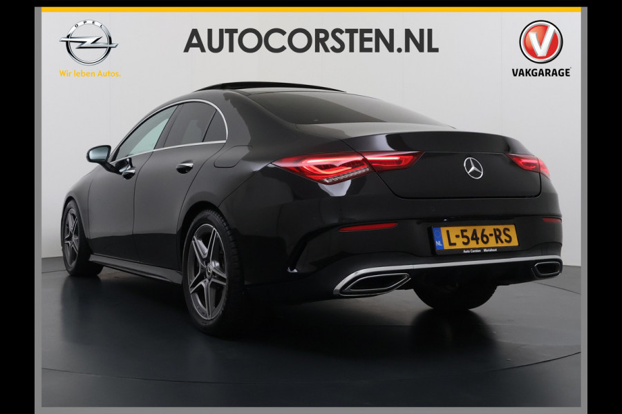 Mercedes-Benz CLA-Klasse 180 Automaat AMG Business Solution Panoramadak Camera Widescreen cockpit Apple Carplay Android Auto Navi Pdc Cruise Control Stoe Privacy Glas Lmv Led DAB Licht en zichtpakket Premium pakket Dealeronderhouden 1e Eigenaar Origineel Nederlandse Auto