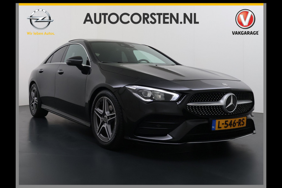 Mercedes-Benz CLA-Klasse 180 Automaat AMG Business Solution Panoramadak Camera Widescreen cockpit Apple Carplay Android Auto Navi Pdc Cruise Control Stoe Privacy Glas Lmv Led DAB Licht en zichtpakket Premium pakket Dealeronderhouden 1e Eigenaar Origineel Nederlandse Auto