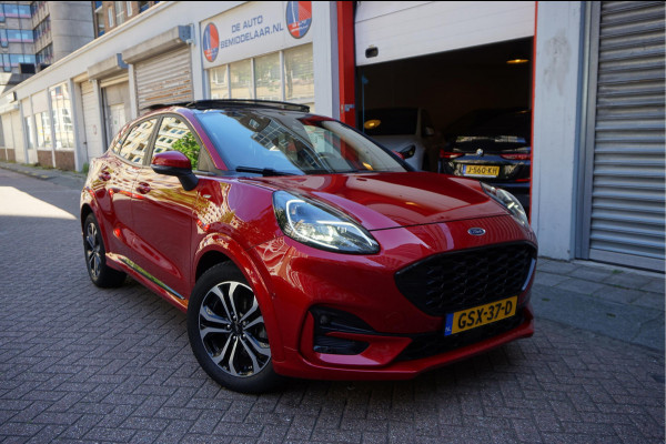 Ford Puma 1.0 EcoBoost Hybrid ST-Line X | PANO | LEER | Adaptive + Lane + BLIS | B&O | Stuur + Stoelverwarming | 3/2026 dealerbeurt gehad