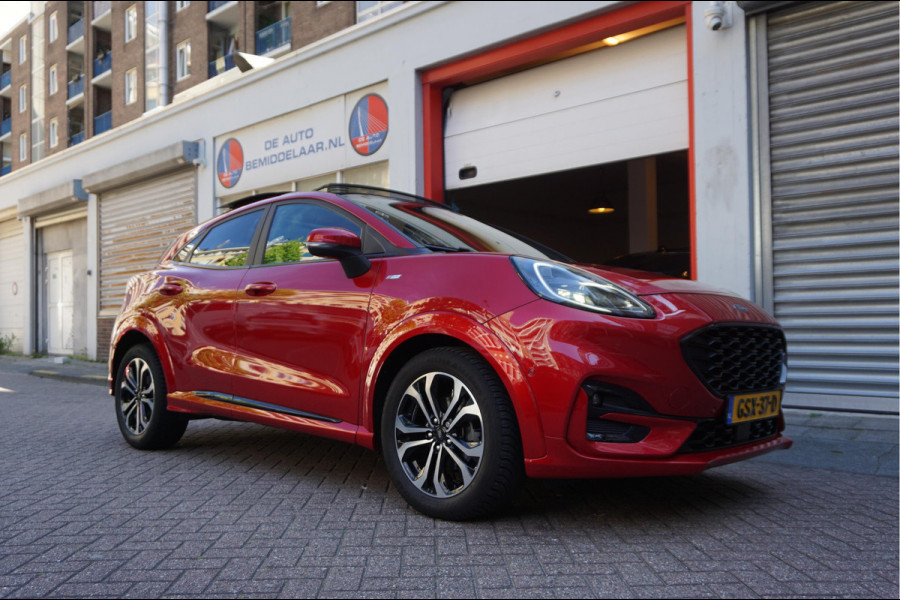 Ford Puma 1.0 EcoBoost Hybrid ST-Line X | PANO | LEER | Adaptive + Lane + BLIS | B&O | Stuur + Stoelverwarming | 3/2026 dealerbeurt gehad