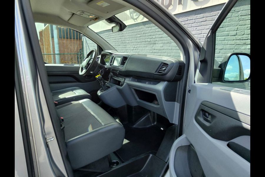 Peugeot Expert 1.5HDI 100 3-Persoons Trekhaak Navi Euro 6 Airco Apple Carplay Android Auto Cruise Control Bluetooth Pdc Premium Betonplex Vloer Wandbetimmering Schuifdeur 1.800KG Trekgewicht