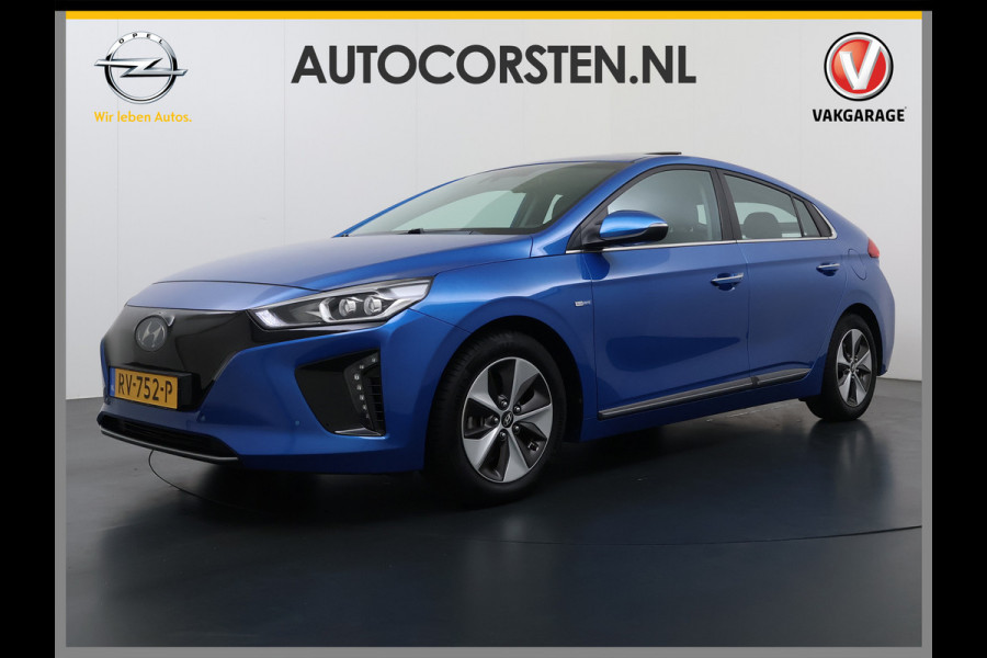 Hyundai IONIQ Premium EV SOH 99,9% Panorama-Schuifdak Adap.Cruise Leder+Memory Navi Ecc Trekhaak Infinity®-Audio Camera Apple Carplay Android  Stoel+Stuurverwarming Elek.Stoelen Lmv Bluetooth Dodehoek+Lane Assist VESS Origineel Nederlandse Auto