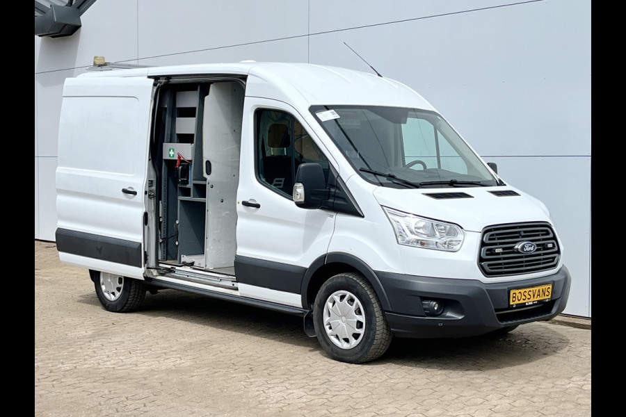 Ford Transit 2.0 TDCI 130PK L2H2 Airco Cruise Control Parkeersensoren Stoelverwarming Zwaailampen Kastwand Inbouw