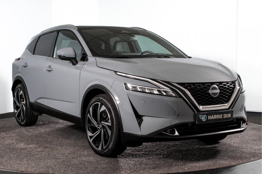 Nissan QASHQAI 1.3 MHEV Xtronic 158 PK Tekna Plus | Cold Pack | Pano | Trekhaak | Dig. Cockpit | Adapt. Cruise | Stoel-+stuurverw. | 360 Camera | Bose | NAV + App. Connect | Auto. Airco | LM 20" | Elek. Klep |