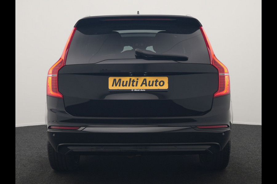 Volvo XC90 T8 Recharge AWD Ultimate Dark LONG RANGE 7 Persoons PHEV 455pk Dealer O.H. | Trekhaak Af Fabriek | Luchtvering | Panodak | Adaptive Cruise | Head Up | 360 Camera | Lederen Sportstoelen Massage & Ventilatie & Memory | Harman / Kardon | Keyless | Blis | Stoelen & Stuur Verwarmd | Plug In Hybrid |