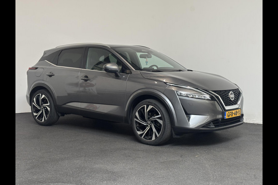 Nissan QASHQAI 1.3 MHEV DIG-T 158pk Xtronic Tekna+ Navigatie Apple Carplay/Android Auto Parkeersensoren 360 camera Adaptive cruise control Elektrisch panoramadak achterklep en bestuurderstoel Stoel-en stuurverwarming