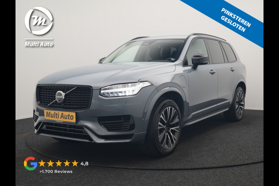 Volvo XC90 T8 Recharge AWD Plus Dark 7 Persoons LONG RANGE PHEV 455pk Dealer O.H. | Trekhaak Af Fabriek | Luchtvering | Adaptive Cruise | 360 Camera | Harman / Kardon | Lederen Sportstoelen Memory & Ventilatie | Keyless | Blis | Google Assistent | Stuur & Stoelen Verwarmd  | Plug In Hybrid |