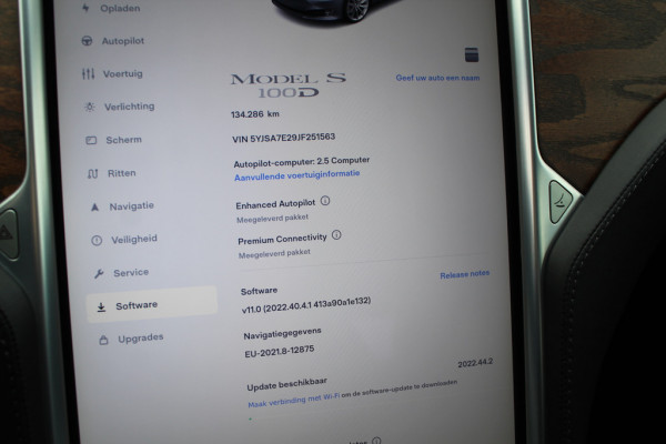 Tesla Model S 100D / Autopilot 2.5 / Luchtvering / Panoramadak / Performance package / Leder / Navigatie / 20'' / Audio Premium