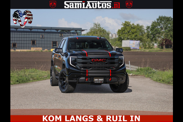 GMC Sierra AT4 6.2 V8 4X4 | VIRTUAL COCKPIT | LPG | HUD | BOM VOL | DC | RAM DEALER NEDERLAND | Dubbele Cabine met Royale 5 Zitplaatsen | BPM vrij | Nu Leverbaar uit Voorraad | Voorraad Nr 261530 |