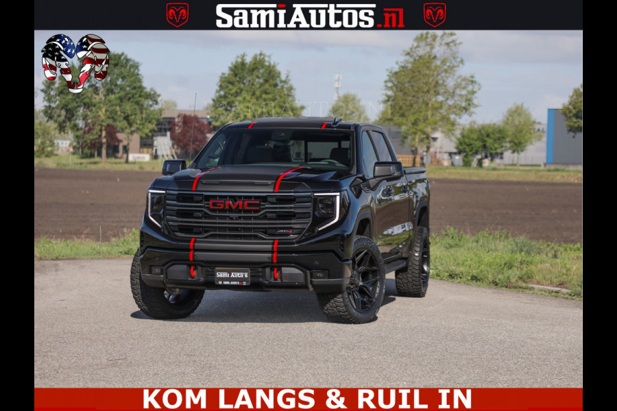 GMC Sierra AT4 6.2 V8 4X4 | VIRTUAL COCKPIT | LPG | HUD | BOM VOL | DC | RAM DEALER NEDERLAND | Dubbele Cabine met Royale 5 Zitplaatsen | BPM vrij | Nu Leverbaar uit Voorraad | Voorraad Nr 261530 |