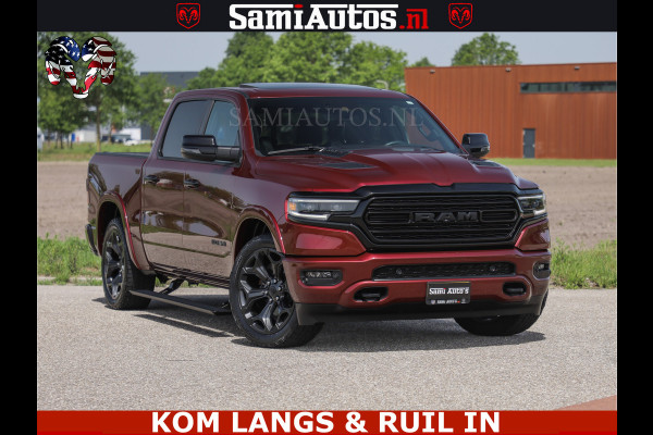 Dodge Ram DELMONICO | LIMITED NIGHT 5.7 V8 | BOM VOL | HUD | LUCHTVERING | MEEST LUXE DUBBELE CABINE | 5 PERSOONS | ROYALE STOELEN MET LUXE BEKLEDING | DC | GRIJSKENTEKEN | Z.G.A.N | EERSTE EIGENAAR | ORIGINELE NEDERLANDSE AUTO |