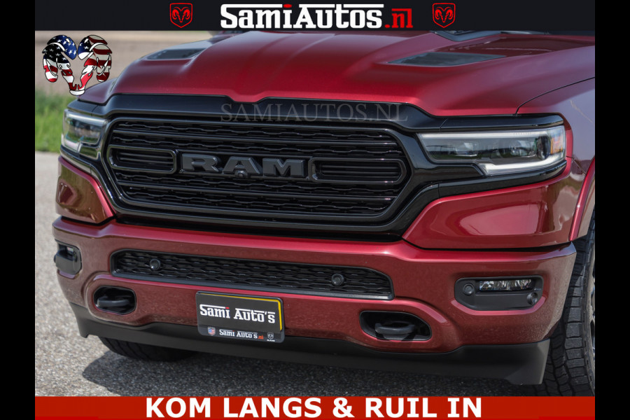 Dodge Ram DELMONICO | LIMITED NIGHT 5.7 V8 | BOM VOL | HUD | LUCHTVERING | MEEST LUXE DUBBELE CABINE | 5 PERSOONS | ROYALE STOELEN MET LUXE BEKLEDING | DC | GRIJSKENTEKEN | Z.G.A.N | EERSTE EIGENAAR | ORIGINELE NEDERLANDSE AUTO |