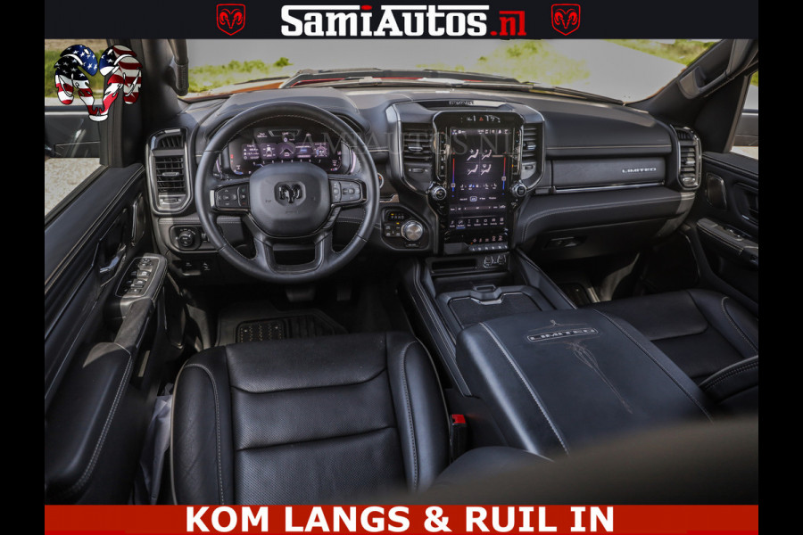Dodge Ram DELMONICO | LIMITED NIGHT 5.7 V8 | BOM VOL | HUD | LUCHTVERING | MEEST LUXE DUBBELE CABINE | 5 PERSOONS | ROYALE STOELEN MET LUXE BEKLEDING | DC | GRIJSKENTEKEN | Z.G.A.N | EERSTE EIGENAAR | ORIGINELE NEDERLANDSE AUTO |
