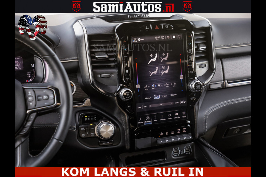 Dodge Ram DELMONICO | LIMITED NIGHT 5.7 V8 | BOM VOL | HUD | LUCHTVERING | MEEST LUXE DUBBELE CABINE | 5 PERSOONS | ROYALE STOELEN MET LUXE BEKLEDING | DC | GRIJSKENTEKEN | Z.G.A.N | EERSTE EIGENAAR | ORIGINELE NEDERLANDSE AUTO |