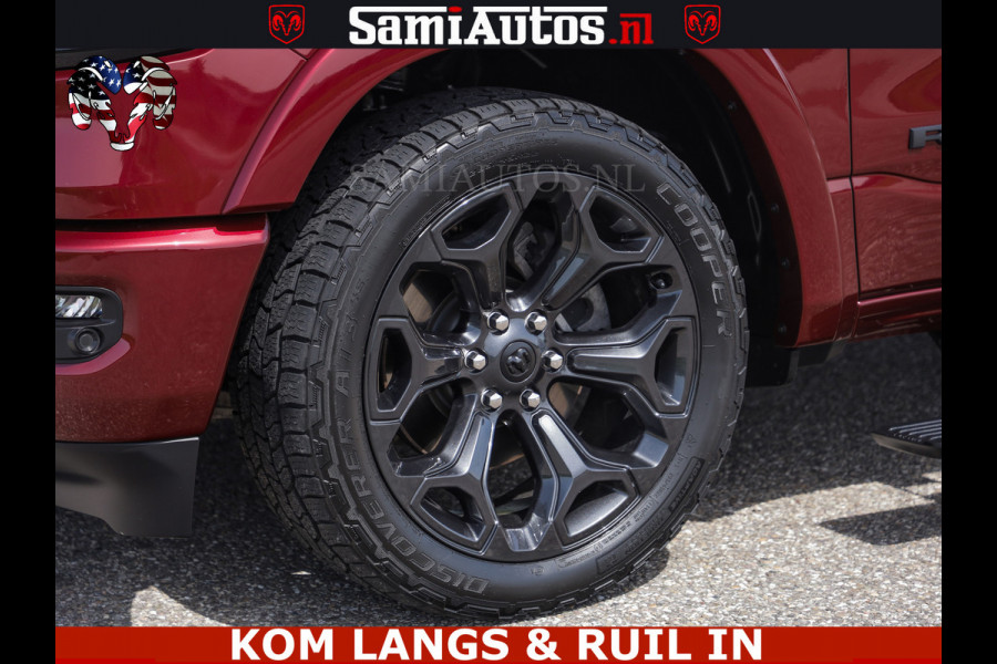 Dodge Ram DELMONICO | LIMITED NIGHT 5.7 V8 | BOM VOL | HUD | LUCHTVERING | MEEST LUXE DUBBELE CABINE | 5 PERSOONS | ROYALE STOELEN MET LUXE BEKLEDING | DC | GRIJSKENTEKEN | Z.G.A.N | EERSTE EIGENAAR | ORIGINELE NEDERLANDSE AUTO |