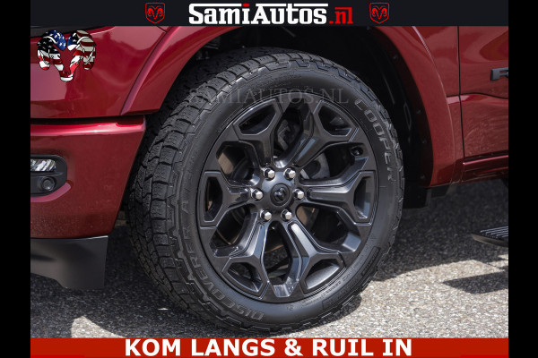 Dodge Ram DELMONICO | LIMITED NIGHT 5.7 V8 | BOM VOL | HUD | LUCHTVERING | MEEST LUXE DUBBELE CABINE | 5 PERSOONS | ROYALE STOELEN MET LUXE BEKLEDING | DC | GRIJSKENTEKEN | Z.G.A.N | EERSTE EIGENAAR | ORIGINELE NEDERLANDSE AUTO |