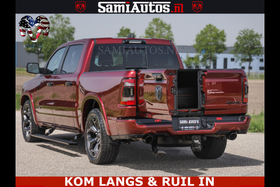 Dodge Ram DELMONICO | LIMITED NIGHT 5.7 V8 | BOM VOL | HUD | LUCHTVERING | MEEST LUXE DUBBELE CABINE | 5 PERSOONS | ROYALE STOELEN MET LUXE BEKLEDING | DC | GRIJSKENTEKEN | Z.G.A.N | EERSTE EIGENAAR | ORIGINELE NEDERLANDSE AUTO |