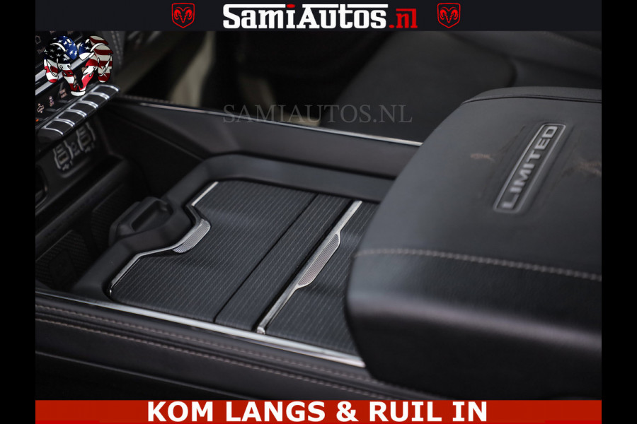 Dodge Ram DELMONICO | LIMITED NIGHT 5.7 V8 | BOM VOL | HUD | LUCHTVERING | MEEST LUXE DUBBELE CABINE | 5 PERSOONS | ROYALE STOELEN MET LUXE BEKLEDING | DC | GRIJSKENTEKEN | Z.G.A.N | EERSTE EIGENAAR | ORIGINELE NEDERLANDSE AUTO |