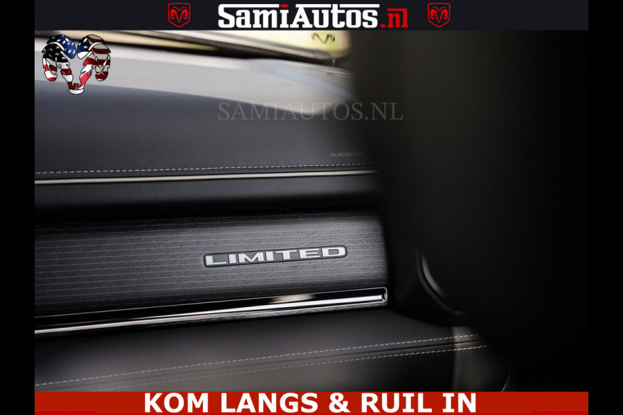 Dodge Ram DELMONICO | LIMITED NIGHT 5.7 V8 | BOM VOL | HUD | LUCHTVERING | MEEST LUXE DUBBELE CABINE | 5 PERSOONS | ROYALE STOELEN MET LUXE BEKLEDING | DC | GRIJSKENTEKEN | Z.G.A.N | EERSTE EIGENAAR | ORIGINELE NEDERLANDSE AUTO |